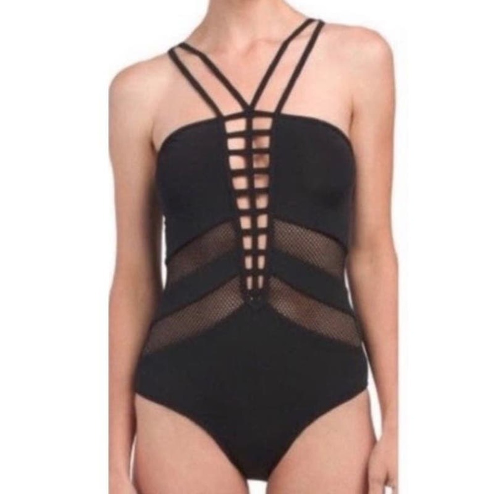 Afriel & Tabbris One Piece Cut Out Swim Suit, Black, size 12